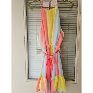 B. Darlin Ombr Halter Dress with Belt Size 15/16